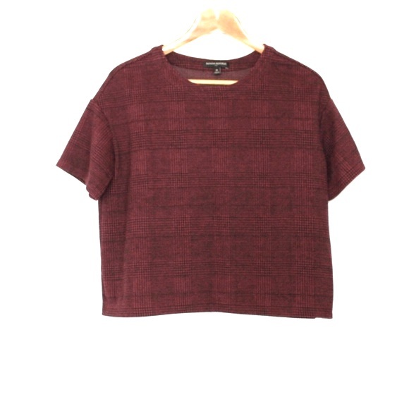 Banana Republic Burgundy Short Sleeve Top - Picture 1 of 4